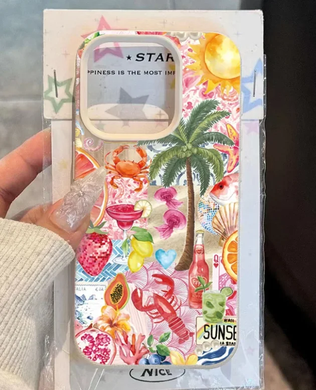 Summer Beach Coconut Tree Pattern Phone Case For Samsung Galaxy S26 Plus Ultra S25 FE S24 S23 S22 S21 Ultra Shockproof Cover