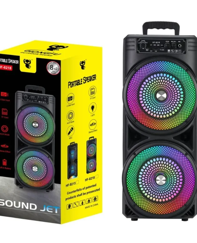 Powerful Bluetooth Dual Speaker Portable Sound Box Large Subwoofer Wireless Stereo Music Karaoke Column Lighting and Audio