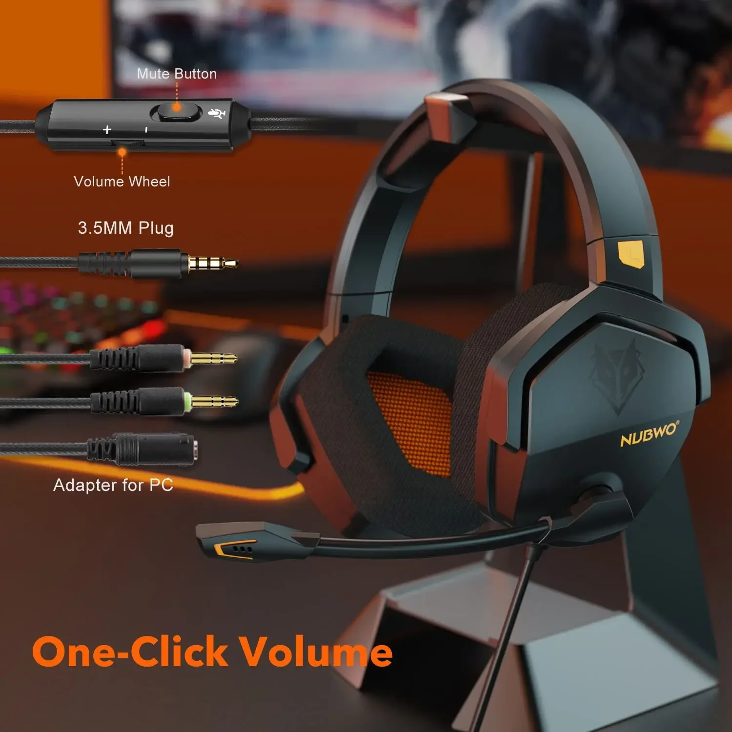 NUBWO N16 Gaming Headset Noise Canceling Mic Stereo Comfortable Design for PS5, PS4, Xbox One, Switch, PC, Laptop, and Mac - Image 2