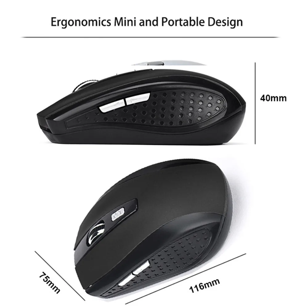 Wireless Mouse Silent Mouse 2.4G Portable Mobile Optical Office Mouse Adjustable DPI Levels for Notebook PC Laptop MacBook - Image 6