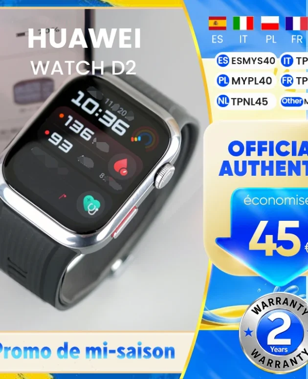 HUAWEI Watch D2 1.82‘’ AMOLED Display ECG Comprehensive Sleep Monitoring Family Health Care Bluetooth