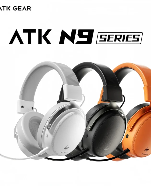 ATK N9 Pro Esports Wireless Headphones with Mic N9 Ultra lightweight Headset Four Mode noise reduction Low Latency Bluetooth FPS