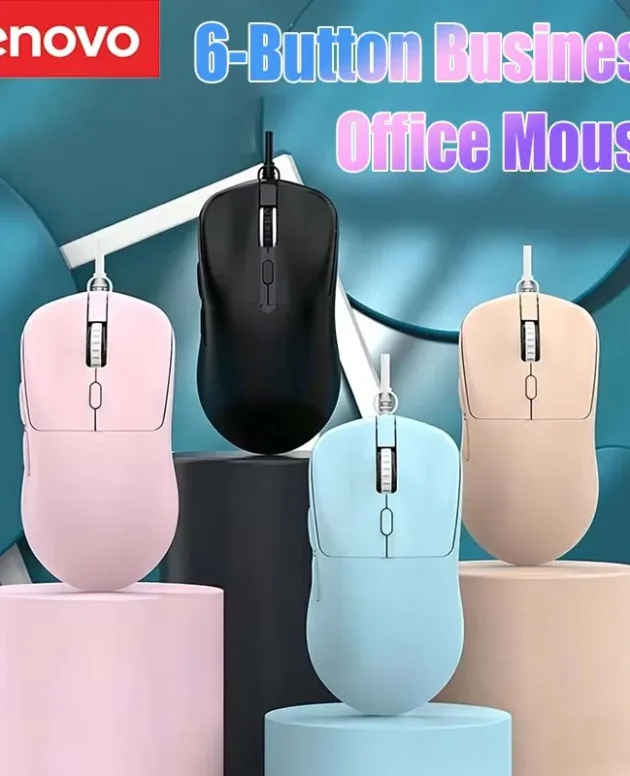 Lenovo Gaming Office Wired Optical Mouse Desktop Esports Notebook Home Business USB Mouse Ergonomic Silent Mouse