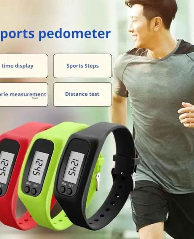 Sport Running Silicone Pedometer Calorie Step Counter Digital Watch Bracelet Watch Pedometer Digital LED Walking Distance Supply