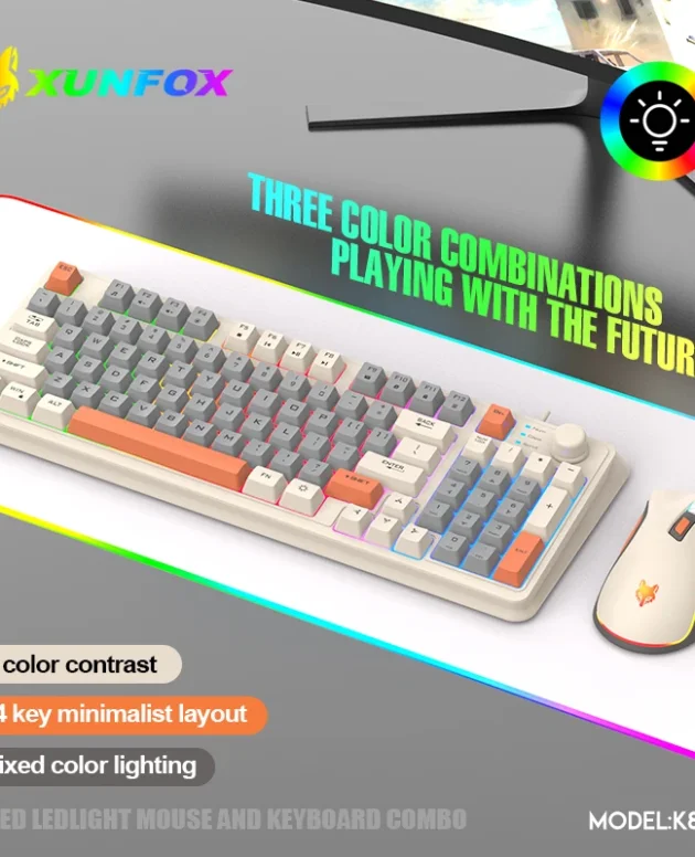 K820 USB Wired Game Keyboard Mouse Set Illuminated Desktop/Laptop Home Office Female Male Keyboard