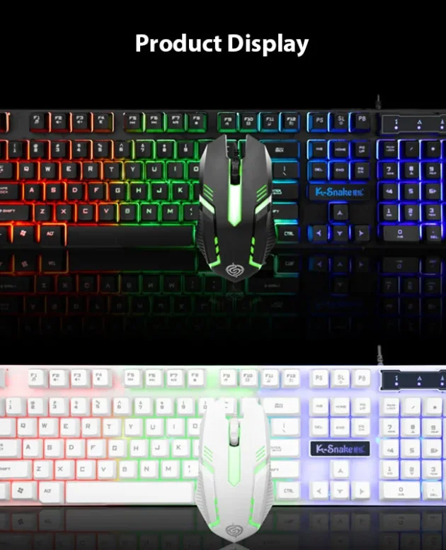 KM320 Keyboard And Mouse Set Waterproof Luminous Game Backlit Keyboard