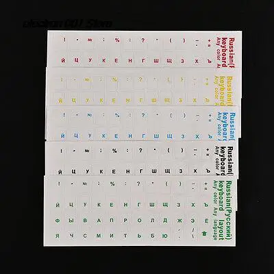 Clear Russian sticker Film Language Letter Keyboard Cover for Notebook Computer PC Dust Protection Laptop Accessories Red White