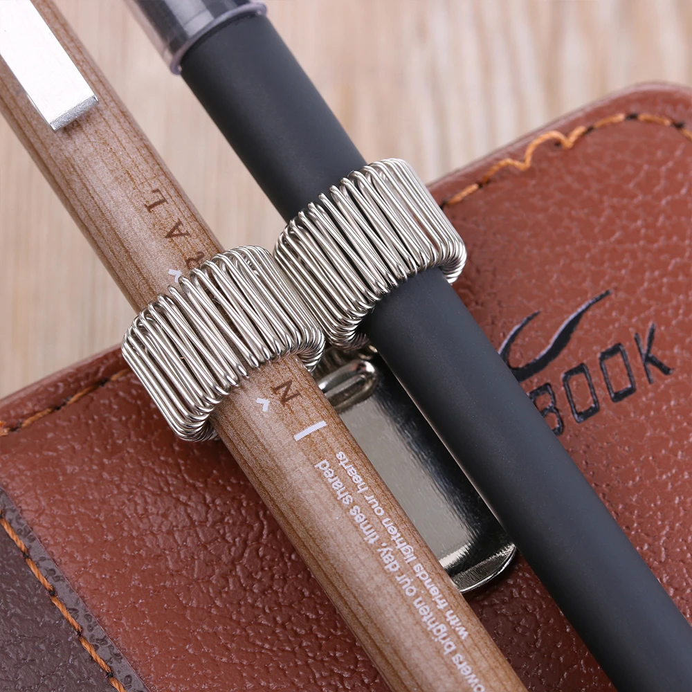 Convenient Doctors Notebooks Stationery Pen Holders With Pocket Clip Single/Double/Triple Metal Spring - Image 6