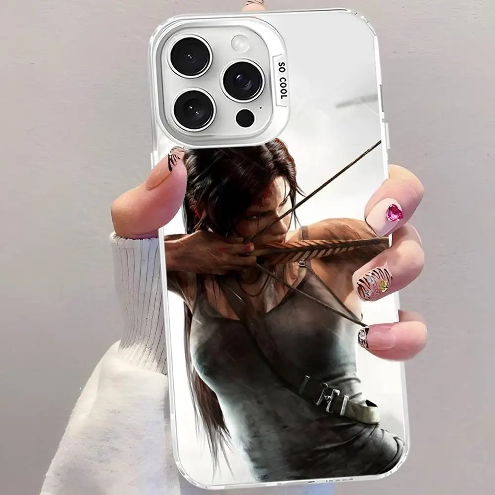 Hot Vedio Game Tomb Raider 123 Phone Case For IPhone 17 16 15 14 13 12 11 Pro Max Plus Color Silver Cover - Image 3