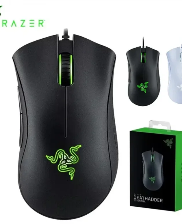 Razer DeathAdder Essential Wired Gaming Mouse / Wired Mice 6400DPI 5 Independently Buttons For Laptop PC Gamer