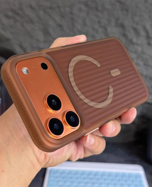Luxury Corrugated Stripe Pattern Matte Shockproof Case For iPhone 17 Pro Max Air 16 15 14 13 12 Magsafe Wireless Charging Cover