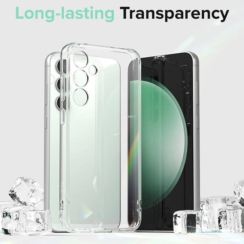 Original Clear Silicone TPU Case For Samsung Galaxy S24 Ultra Cover for Samsung S24 S23 S22 S21 Ultra FE A14 A34 A54 5G Bumper - Image 3