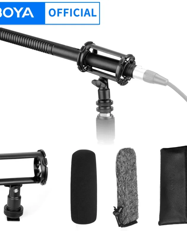 Interview Shotgun Microphone XLR BOYA Pro Broadcast Quality Mic BY-BM6060 for Camera Camcorders New Gathering Youtube