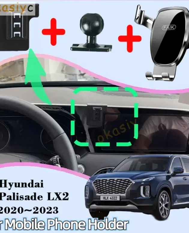 Car Mobile Phone Holder for Hyundai Palisade LX2 2020~2023 Air Vent Cellphone Bracket Auto Smartphone Stand Gravity Accessories