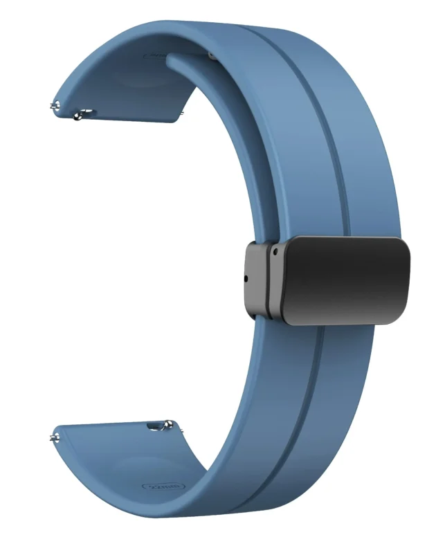 20mm 22mm Magnetic D Type Clasp Silicone Watch Band for Samsung Galaxy Watch