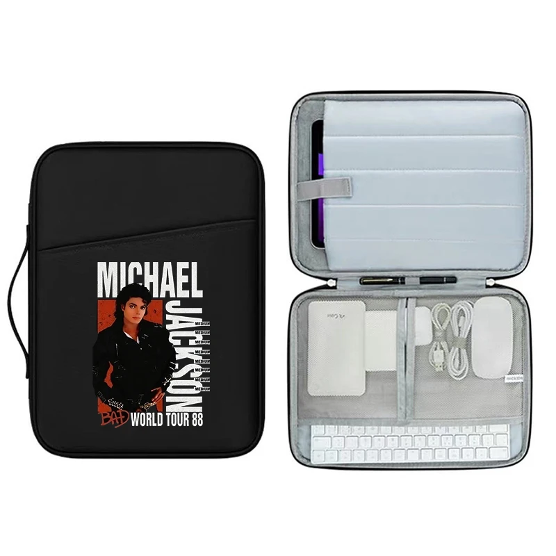 Michael Jackson Laptop Storage Bag 11-15Inch Protective Tablet Sleeve Case Padded Carrying Case Fit for Pad Laptops Note Handbag