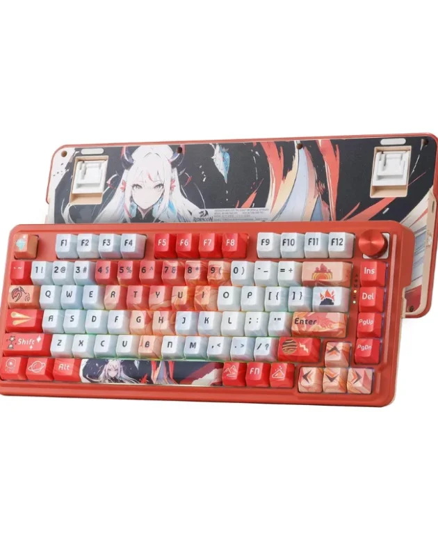 Redragon K673 PRO SE 81 Keys Wireless RGB 3-Mode Anime Mechanical Hot-Swap Socket Gaming Keyboard, Custom Hi-Fi Linear Switch