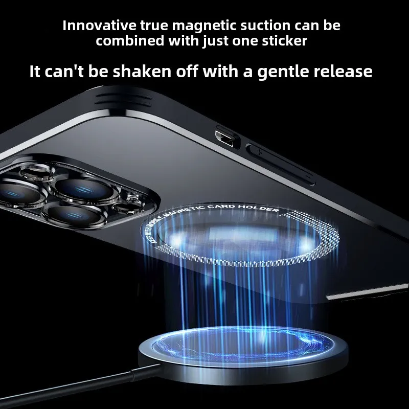 For iPhone 16 Pro 16 Pro Max Case Metal Invisible Bracket Stand Back Cover Magnetic Cover For iPhone 16 Pro Max - Image 3