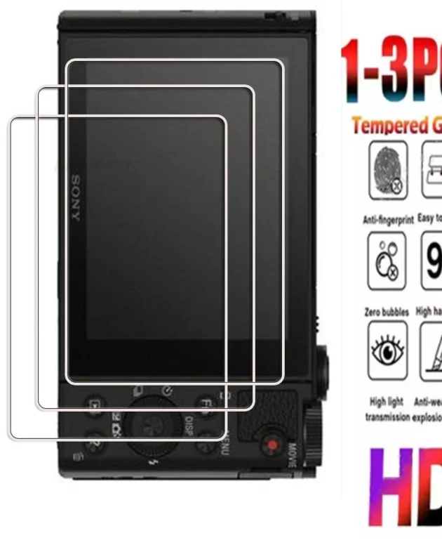 1-3PCS 9H Tempered Glass For Sony HX90 HX90V HX80 HX400 HX350 HX300 HX99 WX800 WX700 WX500 Screen Protector Film