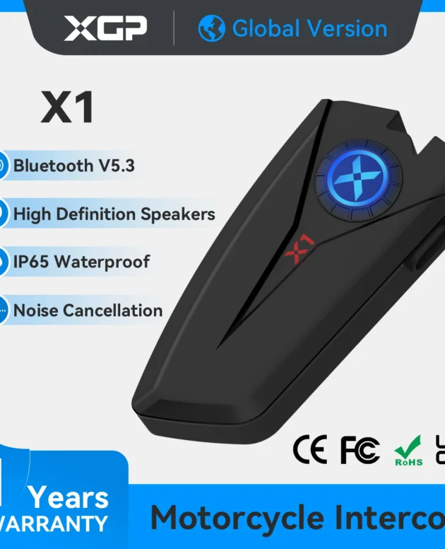 XGP X1 Motorcycle Helmet Bluetooth Headset with Voice Controls Automatic Call Answering Function Portable Motorcycle Accessories