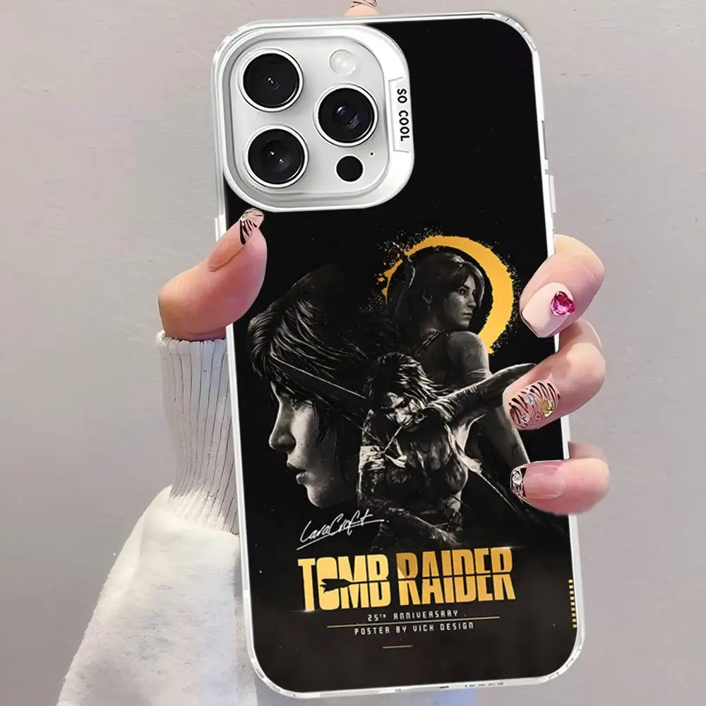Hot Vedio Game Tomb Raider 123 Phone Case For IPhone 17 16 15 14 13 12 11 Pro Max Plus Color Silver Cover - Image 2