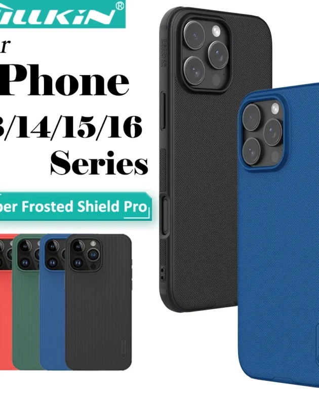 NILLKIN For iPhone 16 Pro Max 15 Pro Max Frosted Shield Pro Phone Case PC+TPU Hard Protection Back Cover for iPhone 14 13 Series