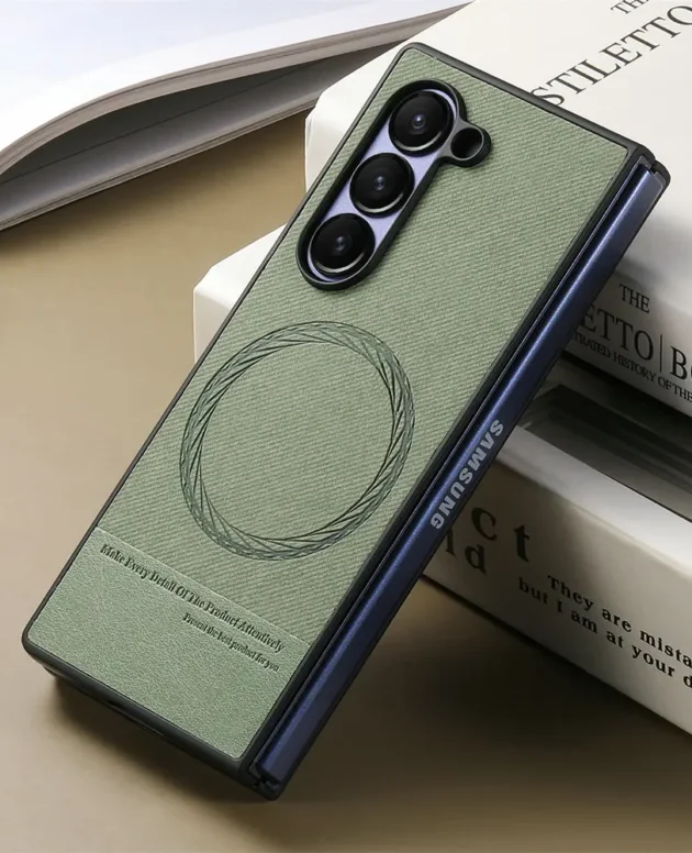 Magnetic Leather Case for Samsung Galaxy Z Fold 7 5G Luxury Cover Wireless Charge Coque Samsung Z Fold 3 4 5 6 Fold7 6 5 4 Etui