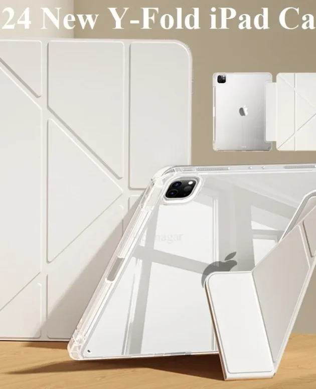 Y Fold Magnetic Case For iPad A19 2026 A16 2025 Air5 4 Air11 13 M4 M3 M2 M5 Pro11 13 12.9 10th 9th 8th 6/5th 10.9 10.5 10.2 9.7