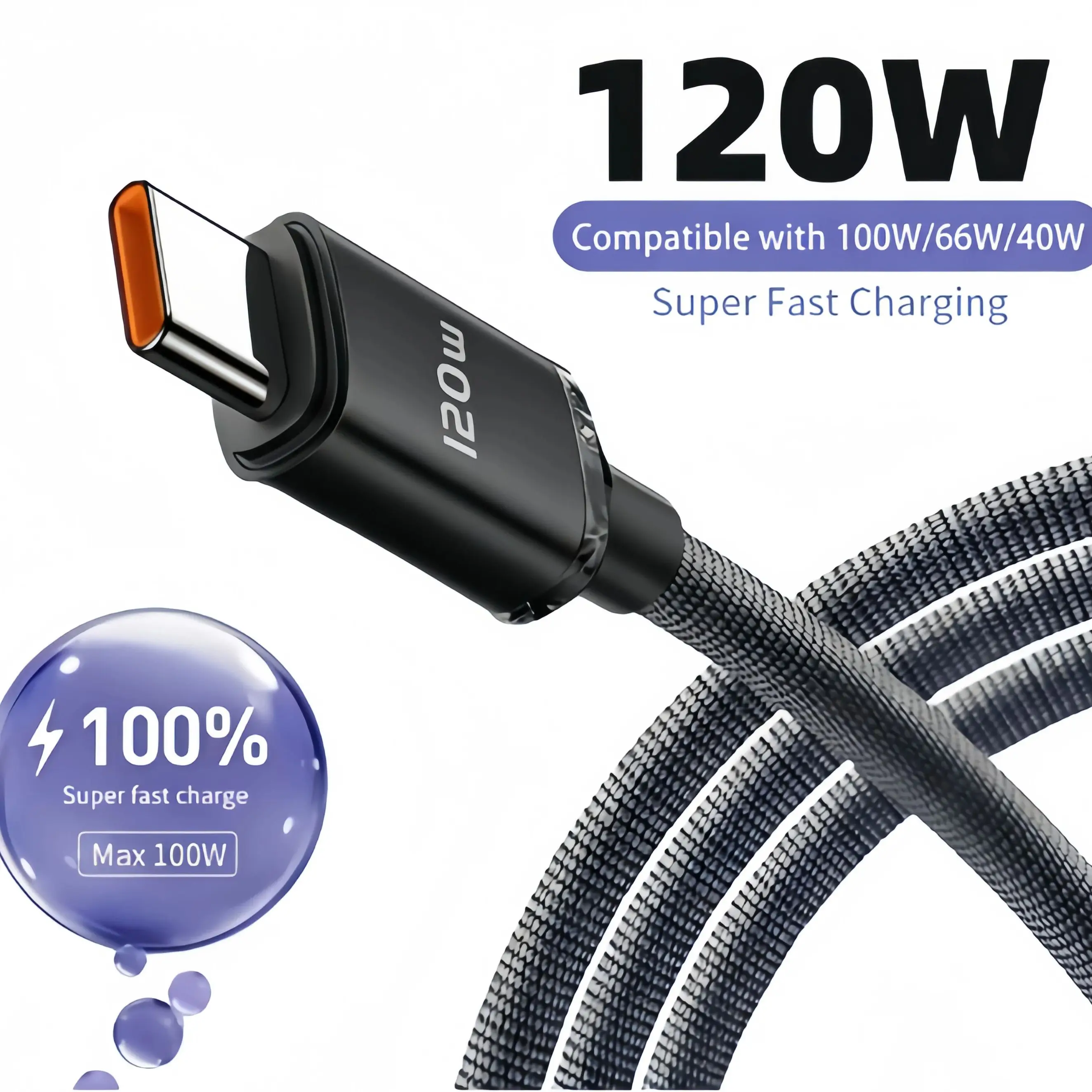 120w usb c cable,0.25m/1m/2m fast charging cable For xiaomi 17 15 pro max oneplus iphone,cable usb type c phone charging cables