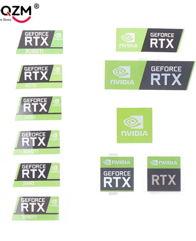 RTX 3090TI 3080TI 3070 3060 Desktop Sticker Laptop Graphics Card Label Laptop Desktop Label For Computer PC Laptop Accessories