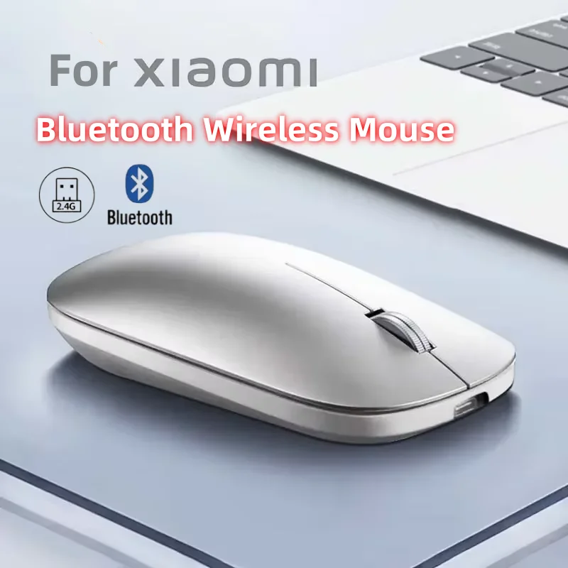 For Xiaomi Bluetooth Wireless Mouse 2.4G Dual Mode DPI Adjustable Type-C Rechargeable Silent Ergonomic Portable Office Mouse