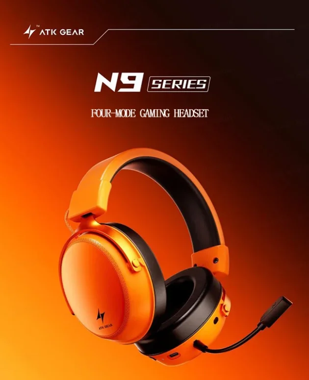 ATK Neptune N9 Over-Ear Gaming Headphones with 4 Modes Long Battery Life Noise Cancelling – Birthday Gift for Boys and Girls