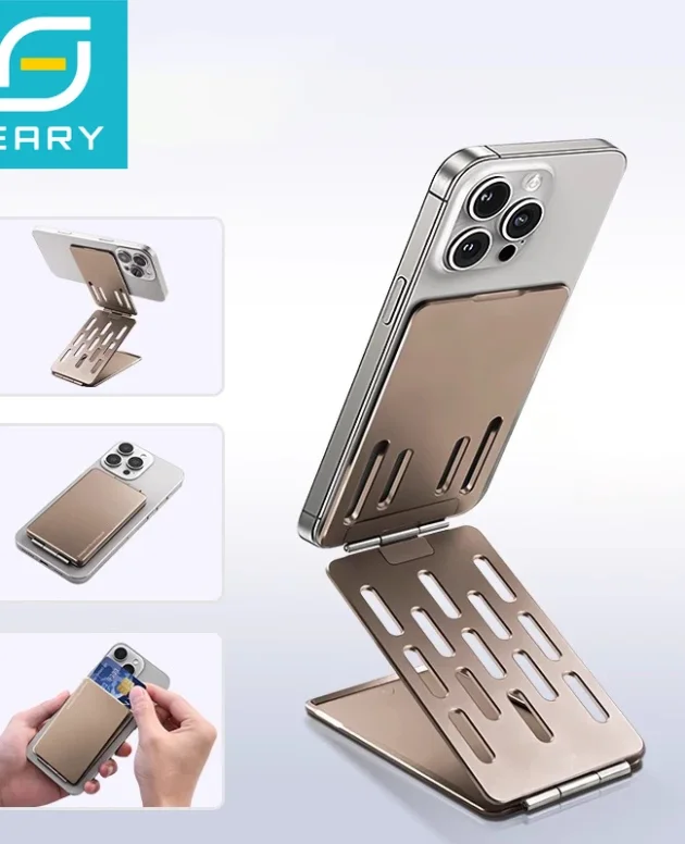 Eary Magnetic Cell Phone Stand For DeskTop Adjustable for Magsafe Stable Base for iPhone 17 16 Samsung Office Desk Accessories