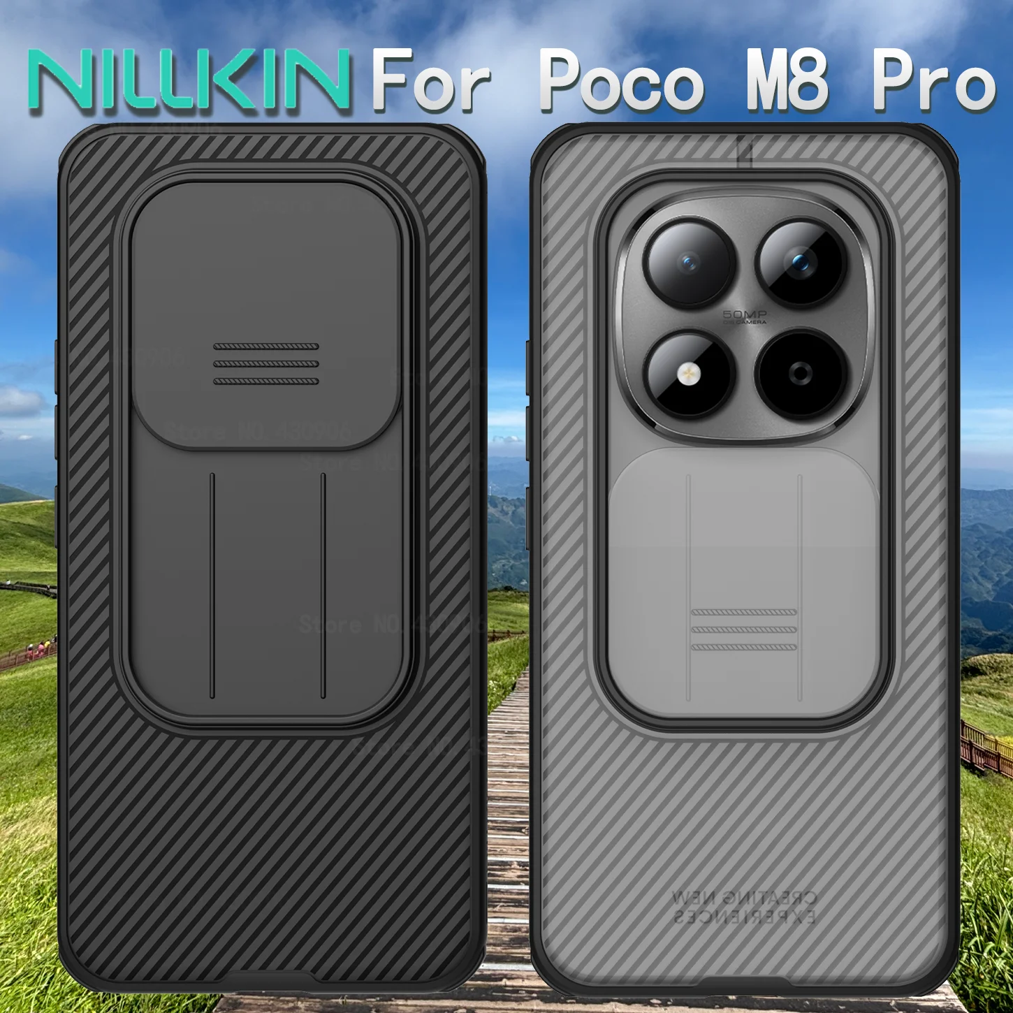 For Poco M8 Pro 5G Case NILLKIN Fitted Case Camshield Shield Case Lens Protection Cover PC+TPU