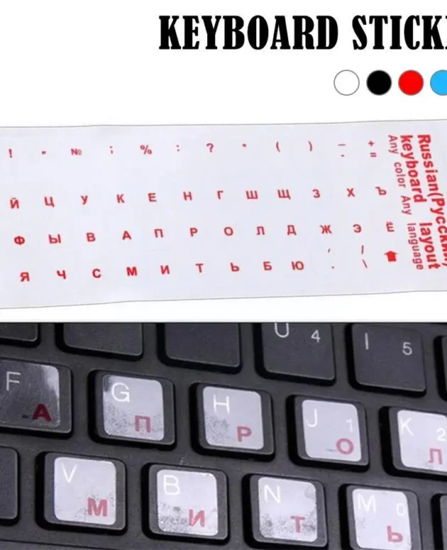 1PC Clear Russian Sticker Film Language Letter Keyboard Cover For Notebook Computer Pc Dust Protection Laptop Accessories A7Y0