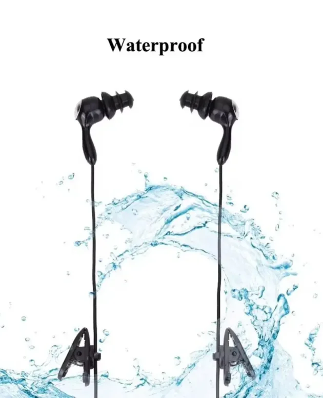Swimming Waterproof IPX8 Wired Earphone In-ear Durable Headset Earbuds Portable 3.5mm Jack Wired Headset Diving