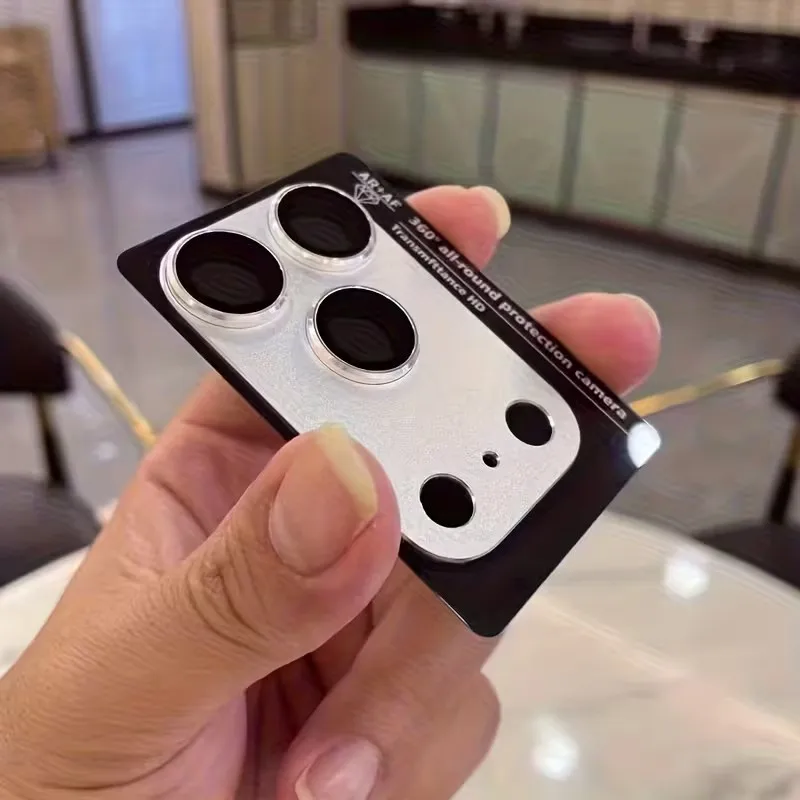 1pcs Protective Film For IPhone 17 Pro Max/iPhone 17 Pro/17 Air Full Coverage Ultra-Thin Camera Lens Protector Metal Frame