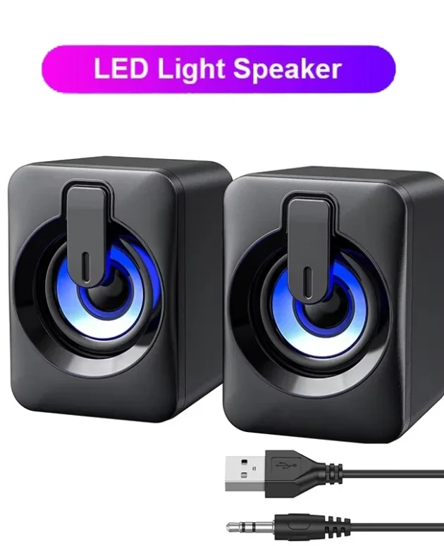 Mini Computer Speaker Stereo Sound With 3.5mm Aux Cable Home Office PC Speaker For Macbook Desktop Notebook Computer Loudspeaker