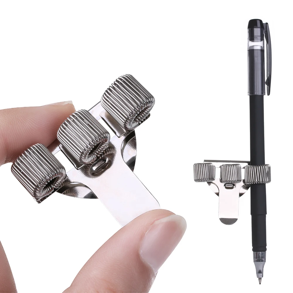 Convenient Doctors Notebooks Stationery Pen Holders With Pocket Clip Single/Double/Triple Metal Spring - Image 5