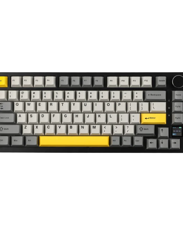 Ajazz AK820 Pro 75% Gasket-mounted Wired/Bluetooth 5.1/2.4G Wireless Mechanical Keyboard with TFT Screen for Win/Mac
