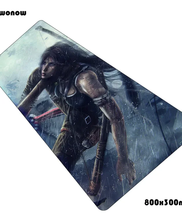 tomb raider mousepad gamer Aestheticism 800x300x2mm gaming mouse pad Cartoon notebook accessories laptop padmouse ergonomic mat