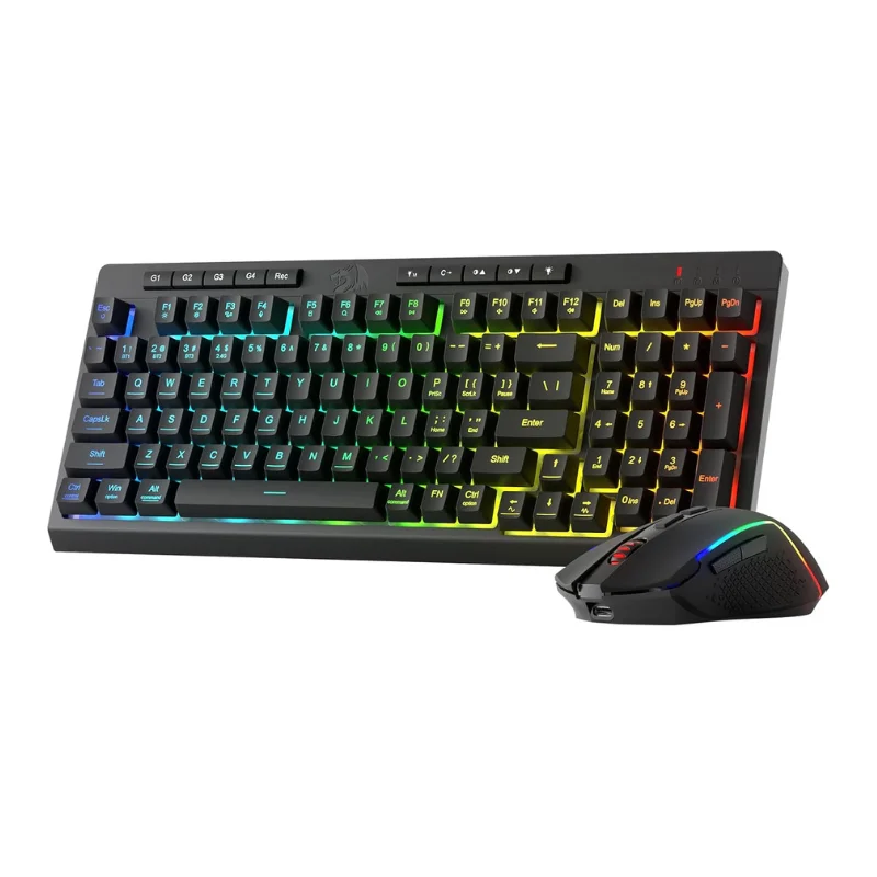 Redragon S142 Wireless Gaming Keyboard & Mouse Combo, 98 Keys K515 PRO Wireless Keyboard and4800 DPI 2.4Ghz Gaming Mouse