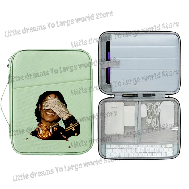 Michael Jackson Laptop Storage Bag 11-15Inch Protective Tablet Sleeve Case Padded Carrying Case Fit for Pad Laptops Note Handbag - Image 3