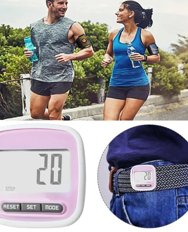 Mini Digital Step Counter Large Screen Smart Electronic Pedometer For Walking Distance Lightweight Design Calorie Counting A7J6
