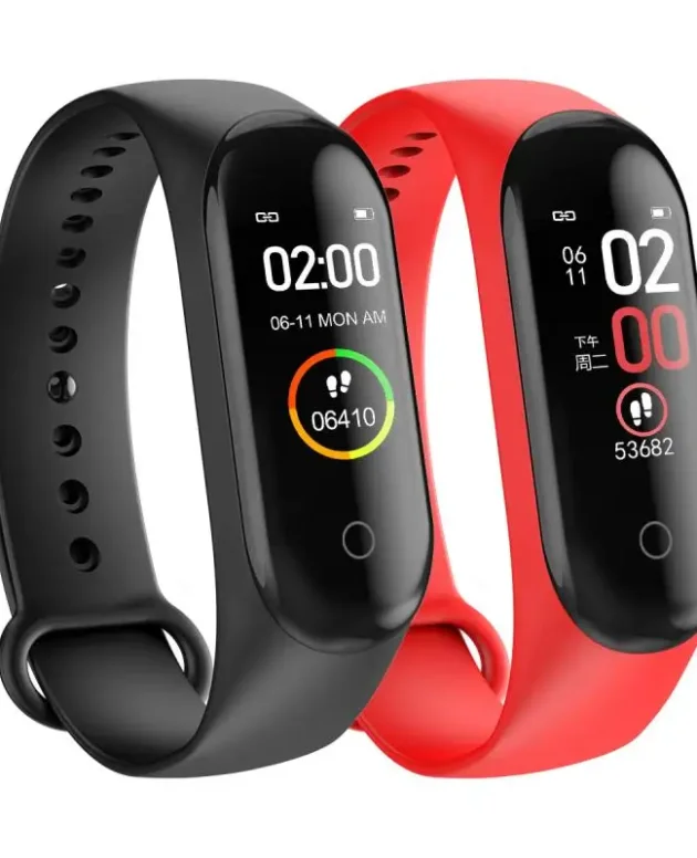 M4 Wristband Sport Fitness Pedometer Color Screen Smart Bracelet Blood Pressure Walk Step Counter Smart Band Watch