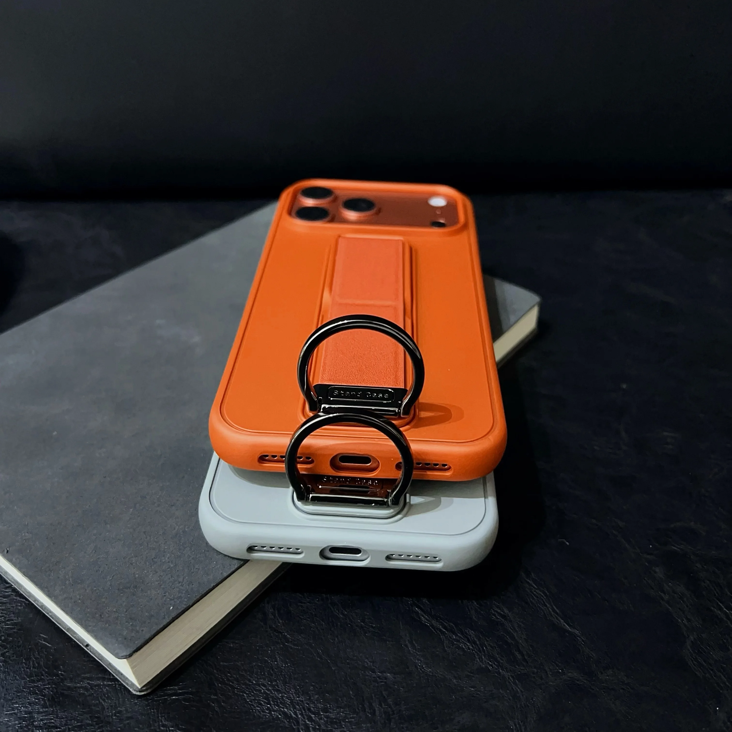 Magnetic Solid Color Metal D buckle Phone Case For iPhone 17 Pro Max 16 Plus 15 14 13 Slim Fit Shockproof kickstand Cover - Image 5
