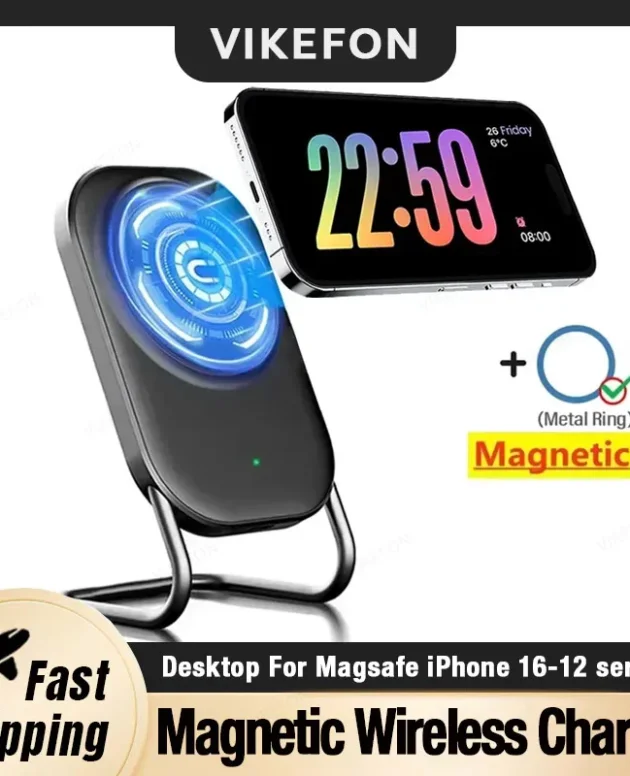 Desktop Magnetic Wireless Charger Phone Charge Cellphone Holder For Magsafe iPhone 16 15 14 13 12 Pro Max Fast Charging Station