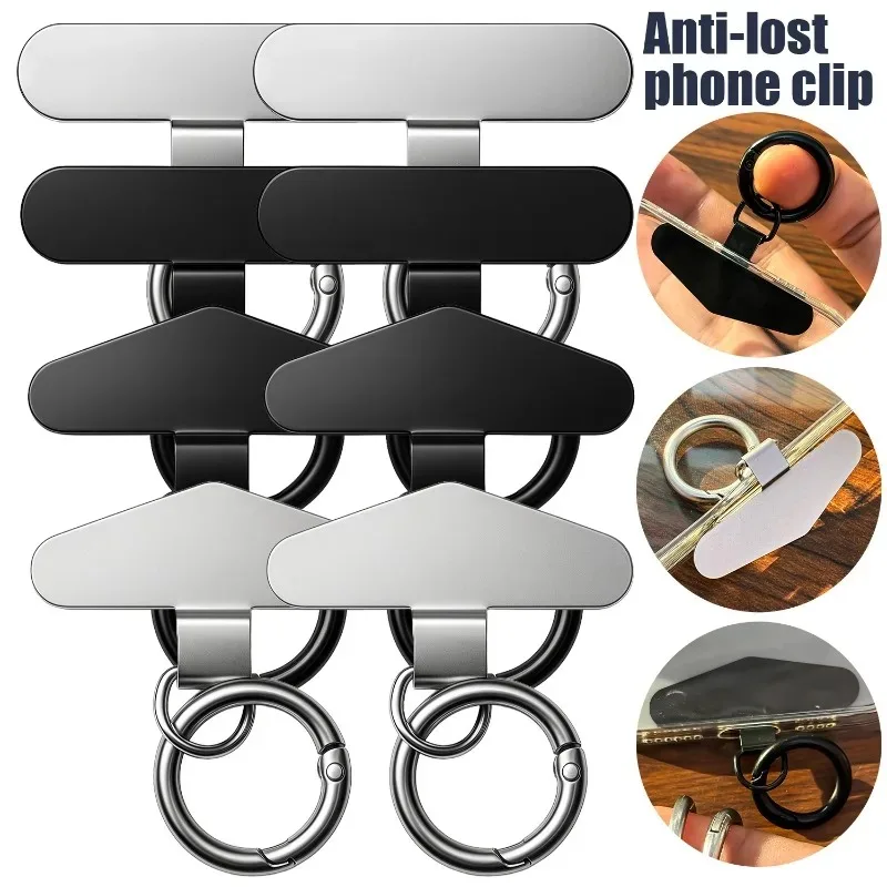 Universal Phone Lanyard Patch Metal Ring Anti-Drop Holder for IPhone 15 16 Pro Max Samsung S24 Xiaomi Phone Lanyard Strap Clips - Image 3