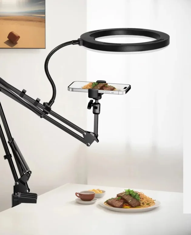 Live Stand Mobile Phone Professional Overhead Lighting Fixed Shooting Camera With Instructi Recording Video Selfie Stick