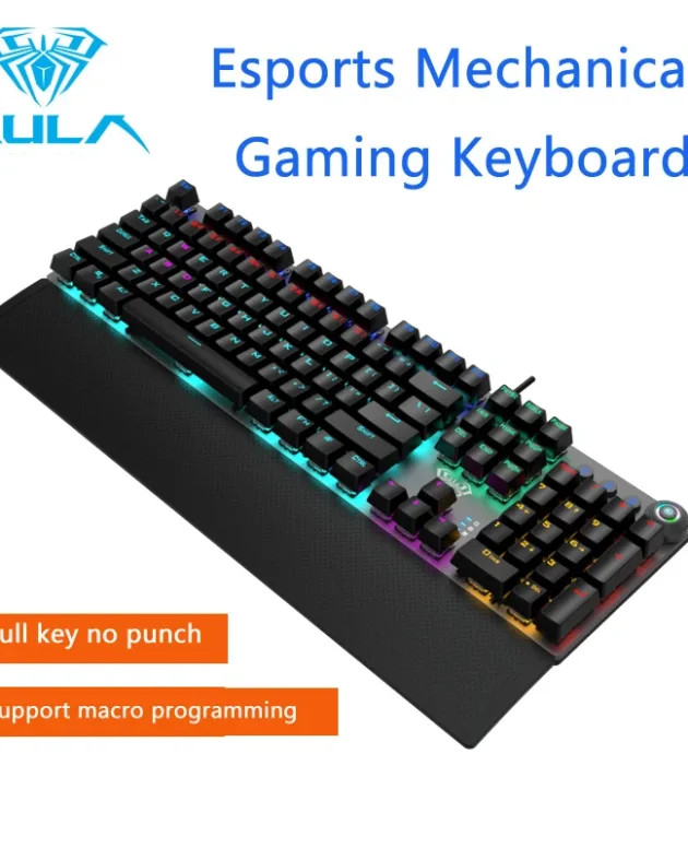 AULA F2058 Mechanical Gaming Keyboard esports game macro programming keyboard Wired Mixed Backlight Keyboard for Game Laptop PC